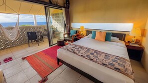 Double Room, 1 Queen Bed, Balcony, Ocean View | Premium bedding, blackout curtains, free wired Internet, bed sheets - Kouriisland hotel cava (Nakijin)