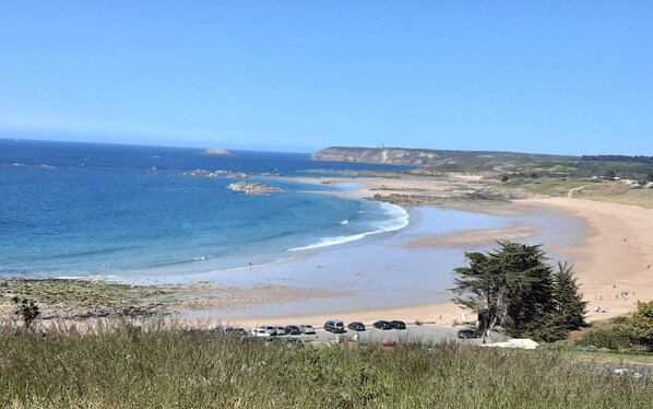 Beach nearby, sun-loungers