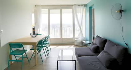 Parc de l'Andelle aux pieds des transport