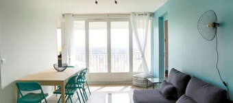 Parc de l'Andelle aux pieds des transport