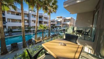 Superior Room, Pool View | Balcony view