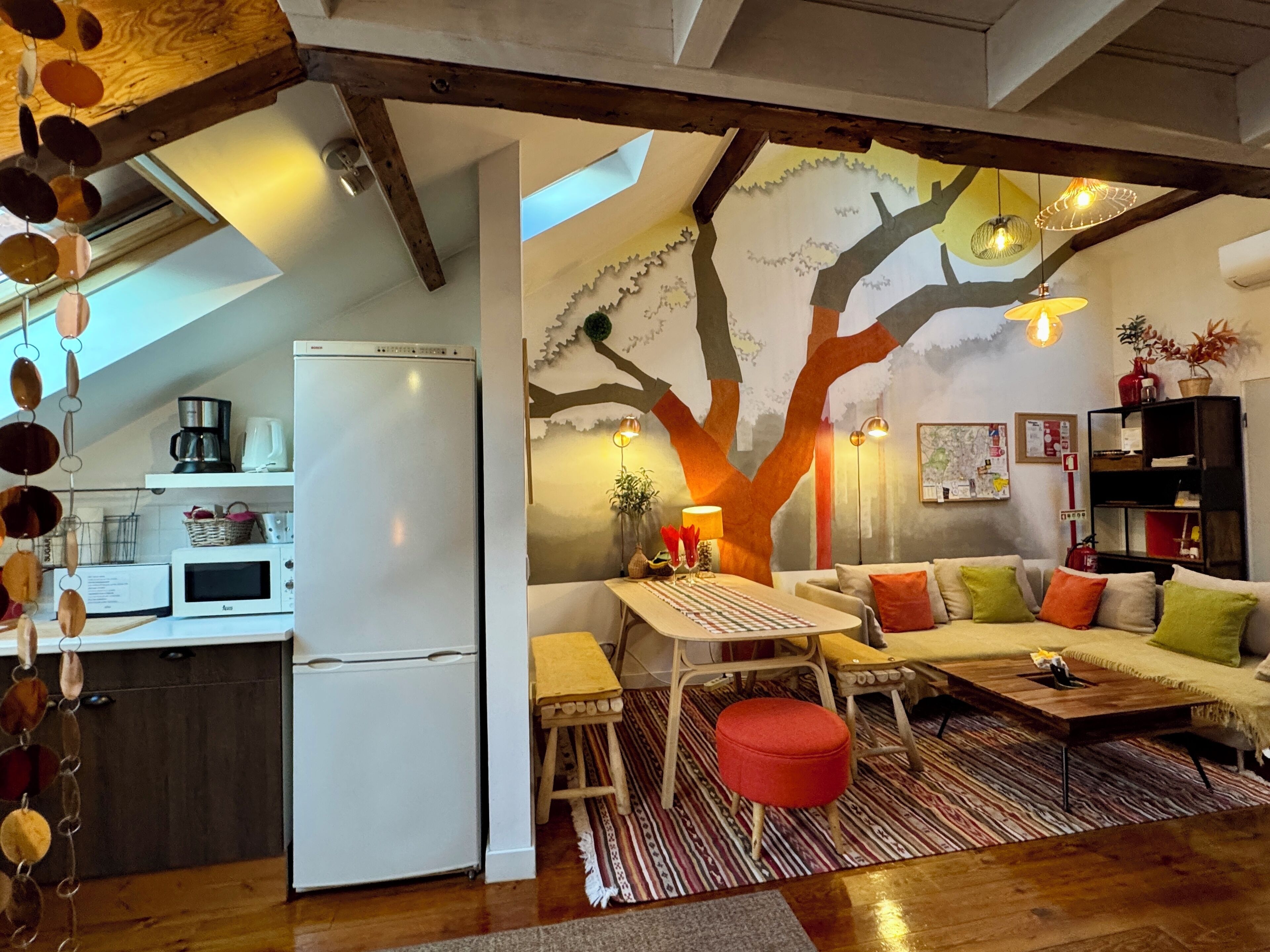 Studio Deluxe (Open - Space Studio 3/4) | Cuisine privée | Réfrigérateur, micro-ondes, four, plaque de cuisson