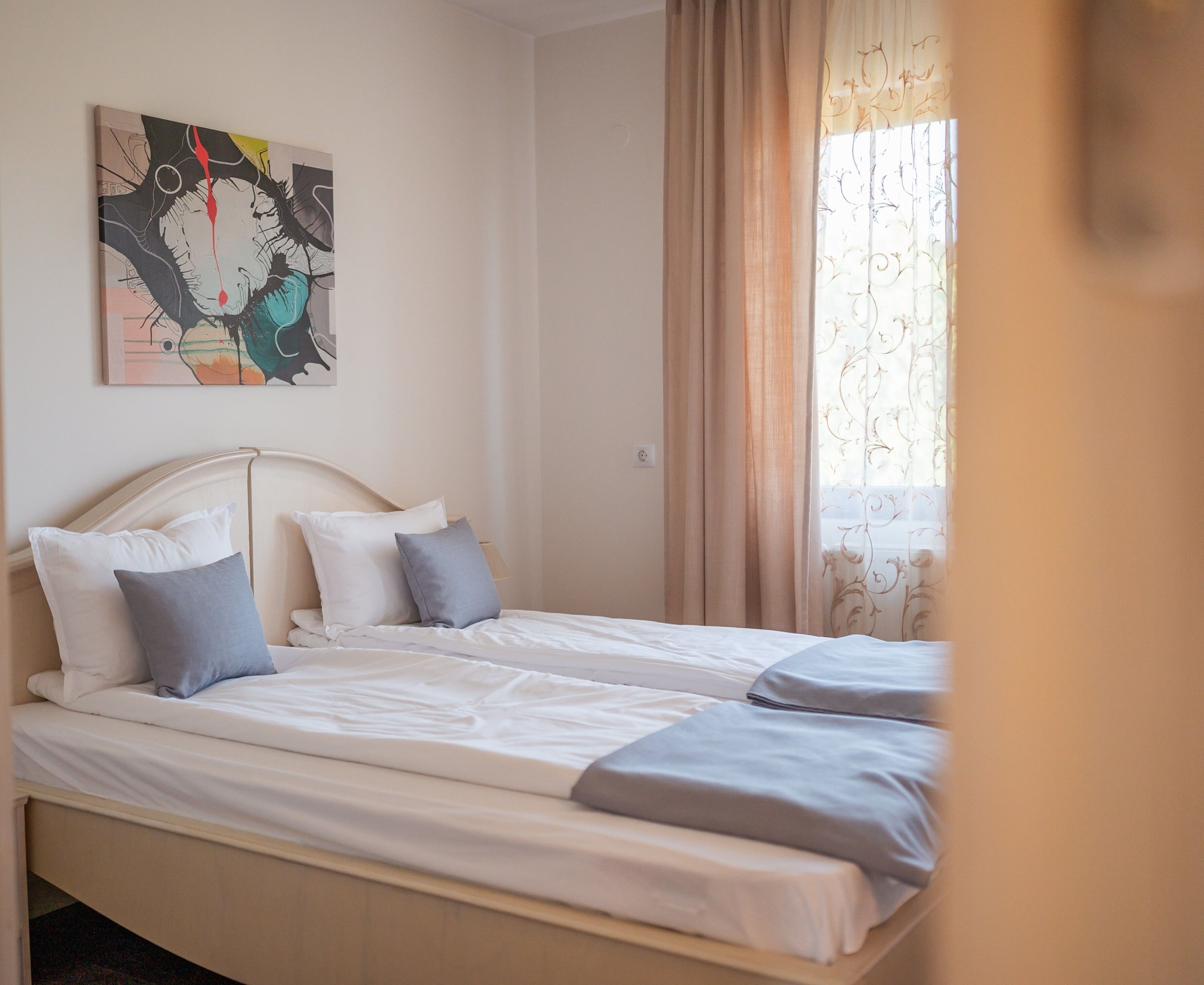 In-room safe, blackout curtains, soundproofing, iron/ironing board