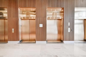 Elevators offer convenient access to floors.