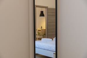 Familielejlighed - 1 soveværelse | 1 soveværelse, egyptiske bomuldslagner, premium-sengetøj, skrivebord