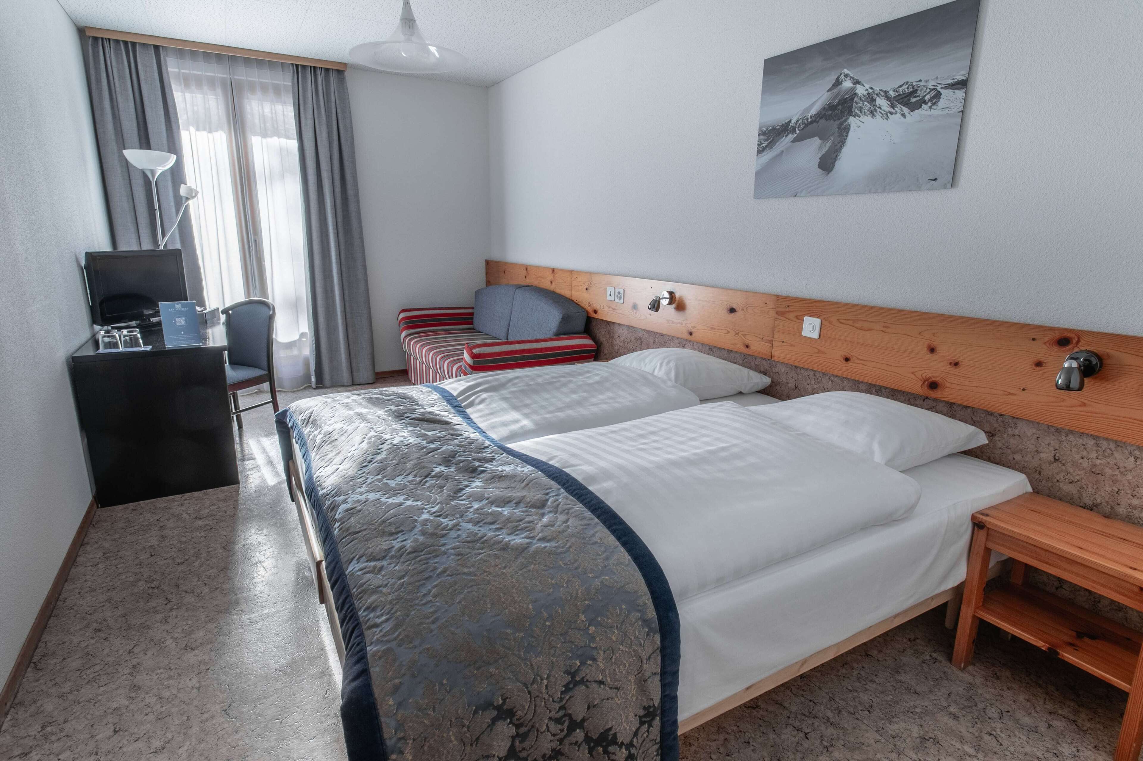 double room, balcony | in-room safe, desk, blackout curtains, free wifi