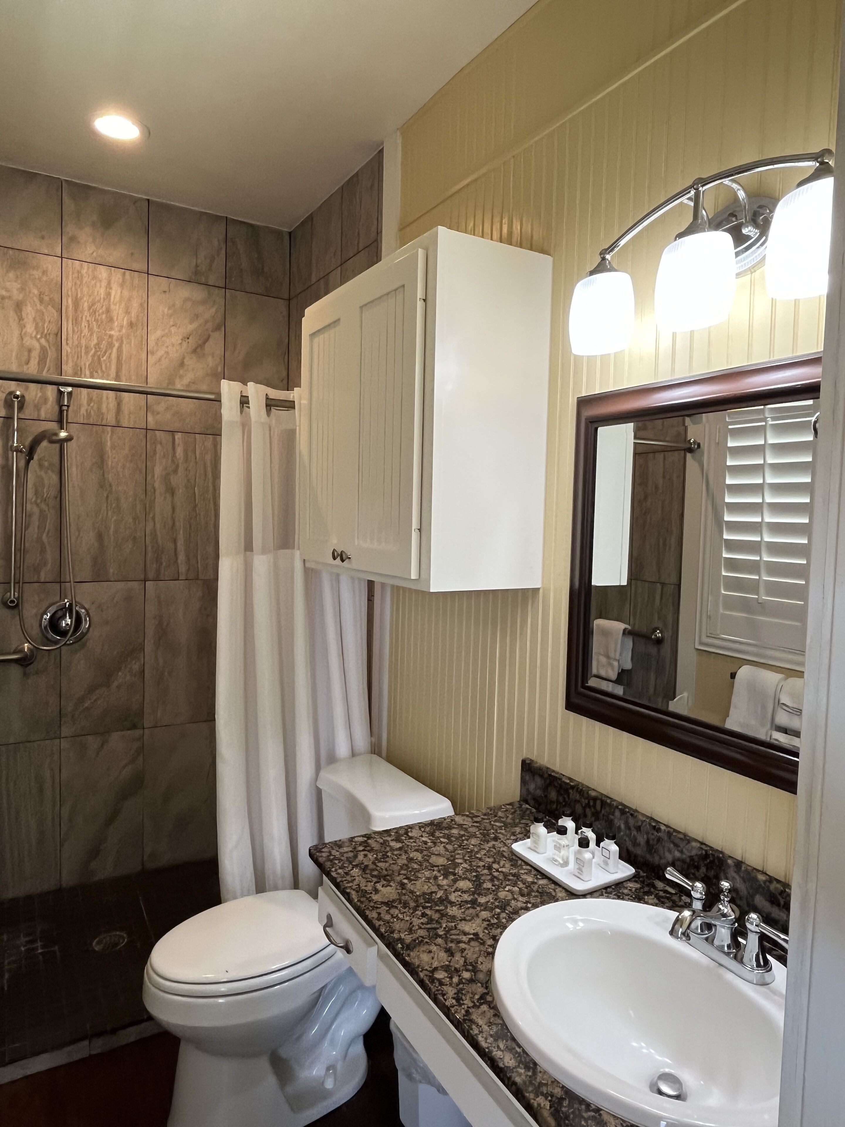 free toiletries, hair dryer, towels, soap