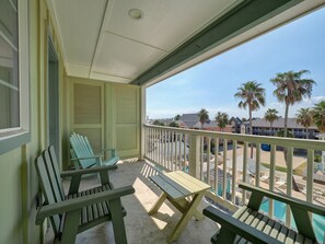 Balcony - Seashell Village Resort near the beach with kitchens (Port Aransas)