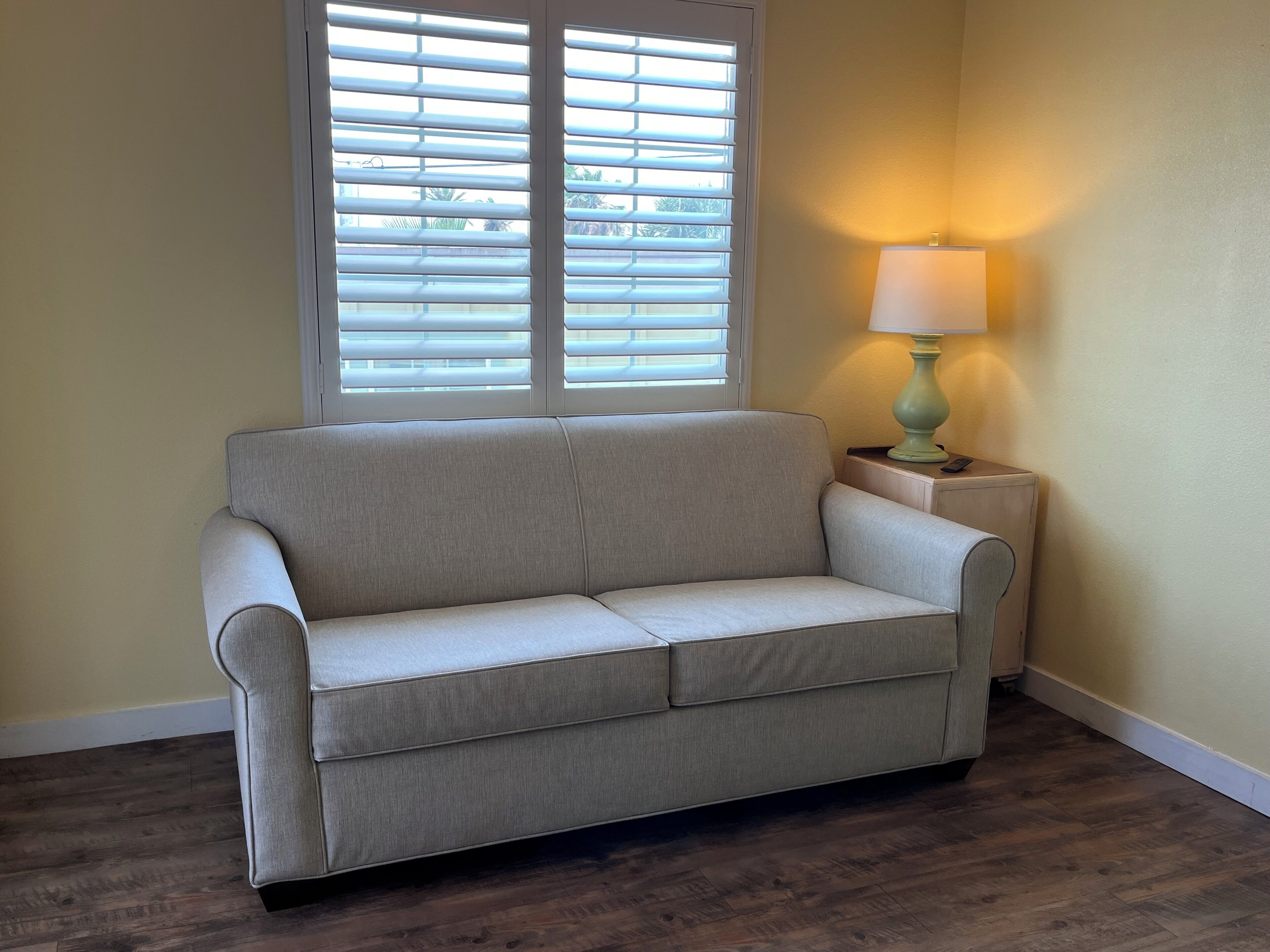 basic suite | living area | 45-inch tv with cable channels