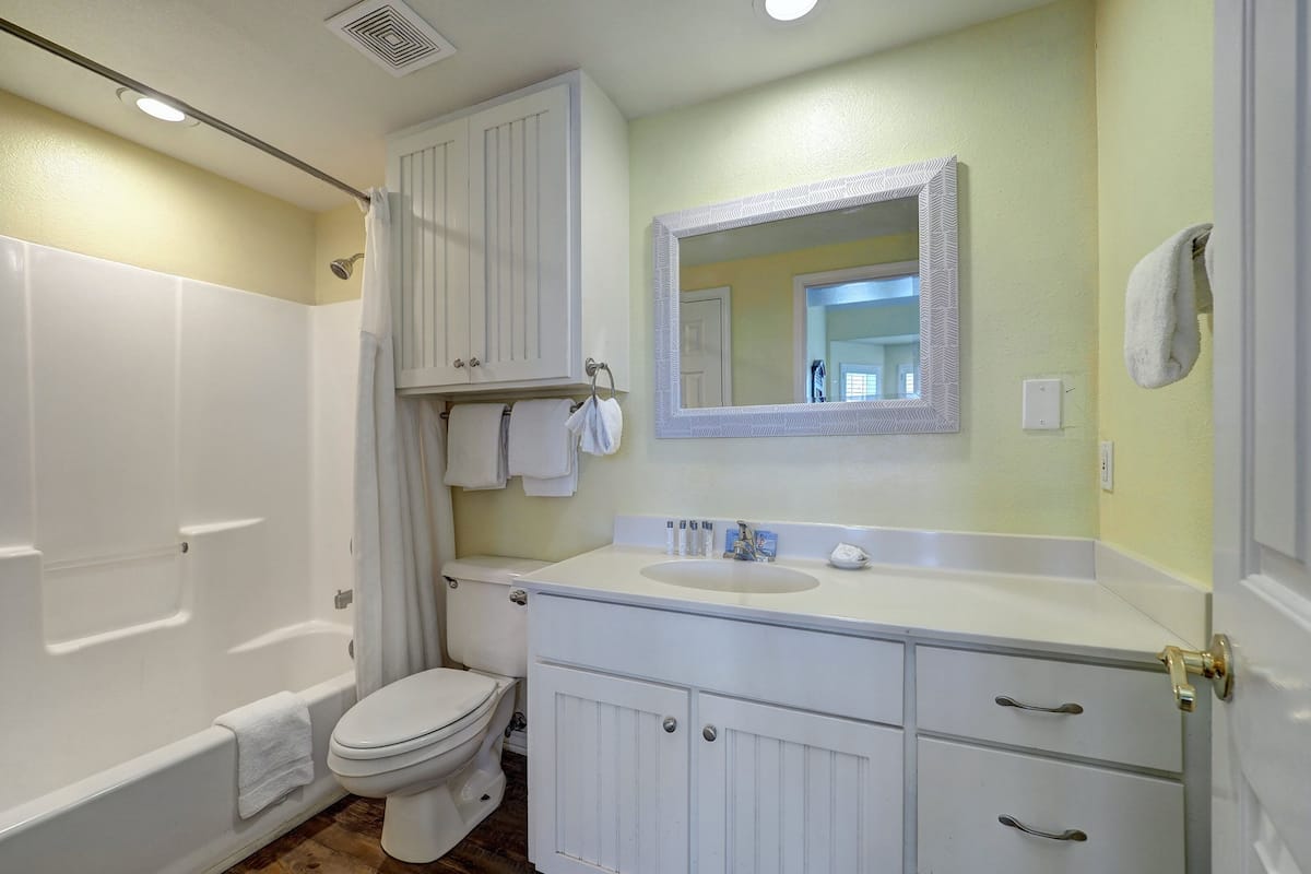 Free toiletries, hair dryer, towels, soap