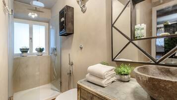 Shower, hair dryer