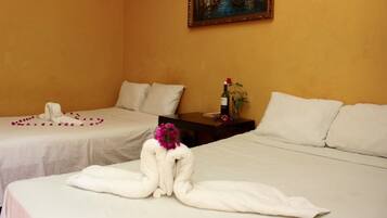 Blackout drapes, iron/ironing board, free WiFi, bed sheets