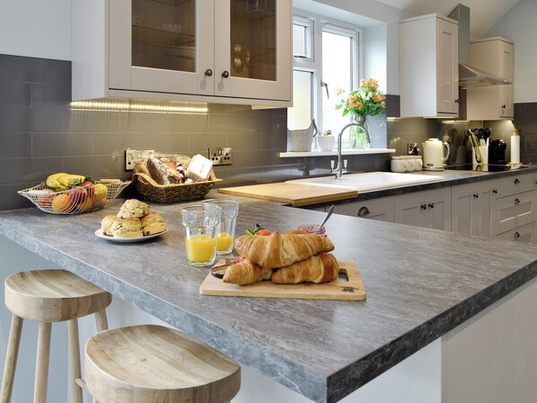 Dishwasher, high chair, cookware/dishes/utensils