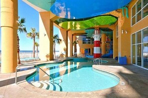 A heated pool - 2 Gulf Front Masters, LOW Floor, West Corner!  Great Views!  Snowbirds Welcome! (Panama City Beach)