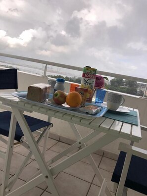 Classic Apartment, Marina View | Terrace/patio - Bleu Horizon Résidence by weekome (Les Abymes)