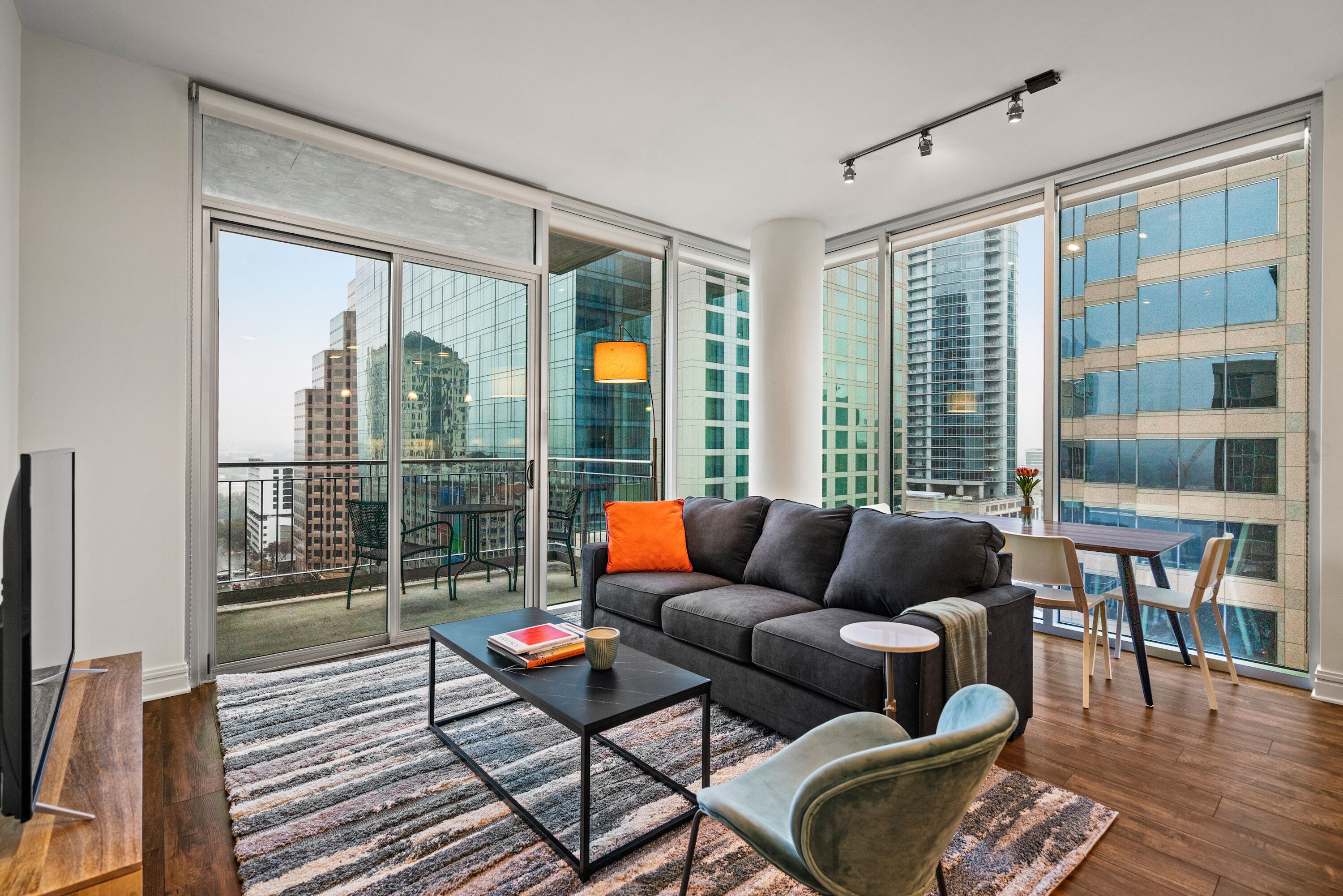 Family Apartment, 2 Bedrooms, Non Smoking, 2 Bathrooms (Self Check-in with Virtual Front Desk) | Living area | 49-inch Smart TV with digital channels, TV