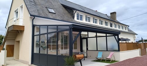 🌊 Appt bord de mer 6 pers À 20 m plage 🛏️ 3 CH - 🛁 2 SDB terrasse au RDC