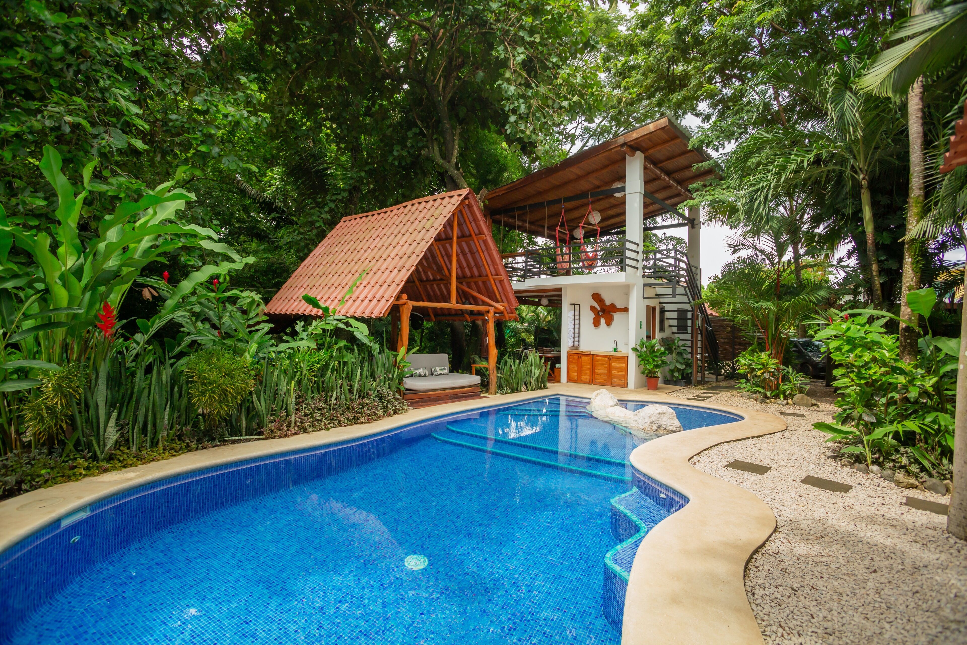 Yoga Platform Overlooking the Pool