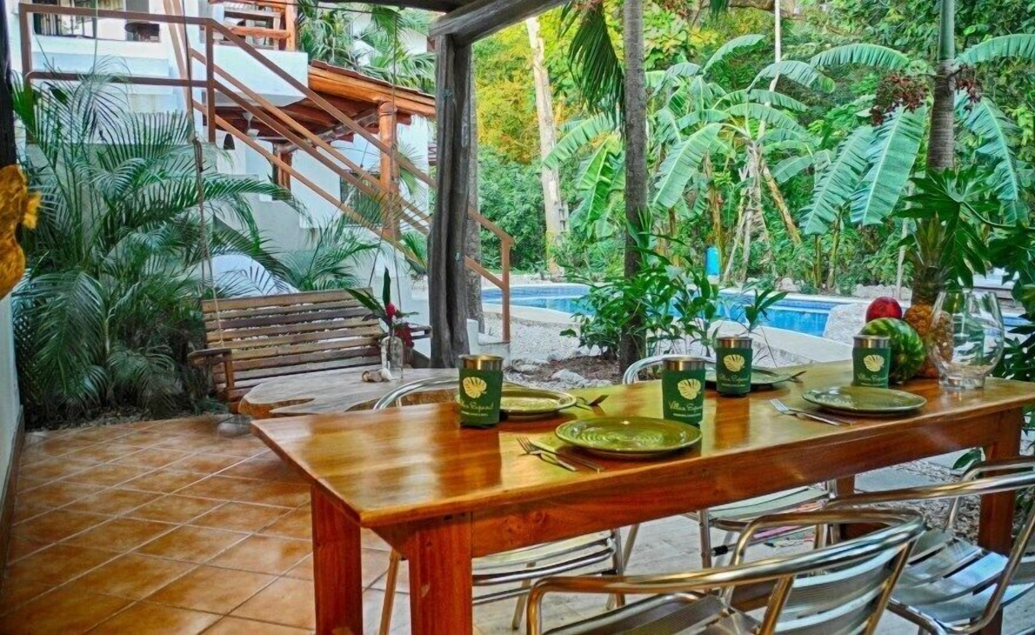 The Pool is Just Off the Patio 