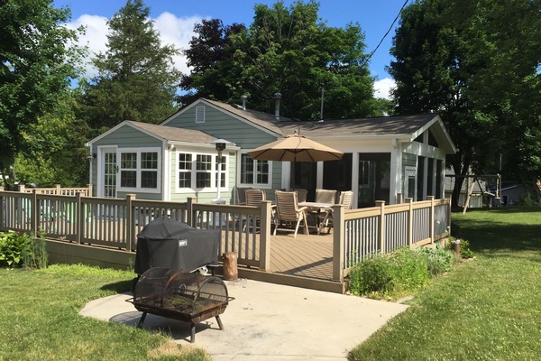 View of deck and screened porch
