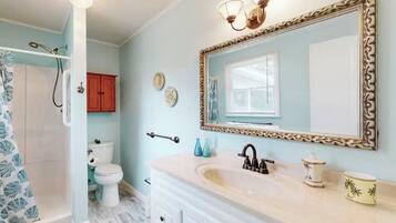 Shower, hair dryer