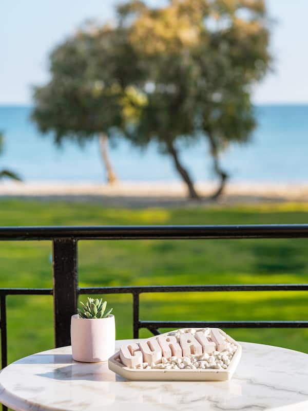 Deluxe appartement, 1 slaapkamer, uitzicht op zee (Corali) | Balkon
