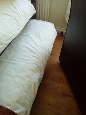 Escritorio, tabla de planchar con plancha, wifi gratis y ropa de cama