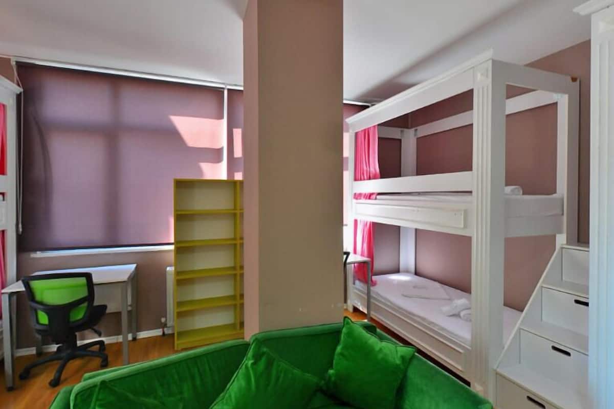 Desk, blackout curtains, iron/ironing board, free WiFi