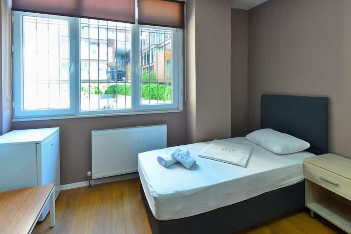 Desk, blackout curtains, iron/ironing board, free WiFi
