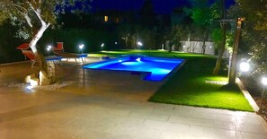 A heated pool