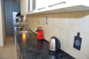 Standard Apartment, 3 Bedrooms, Sea View, Oceanfront | Private kitchen | Fridge, oven, stovetop, coffee/tea maker - Apartments Bocca (Kotor)