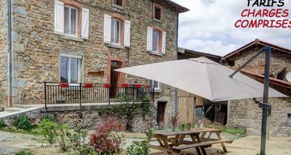 Cozy family house for 12 people with garden in Forez