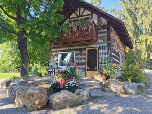 The chalet in summer. Built as a small barn in 1870. Now our guesthouse.