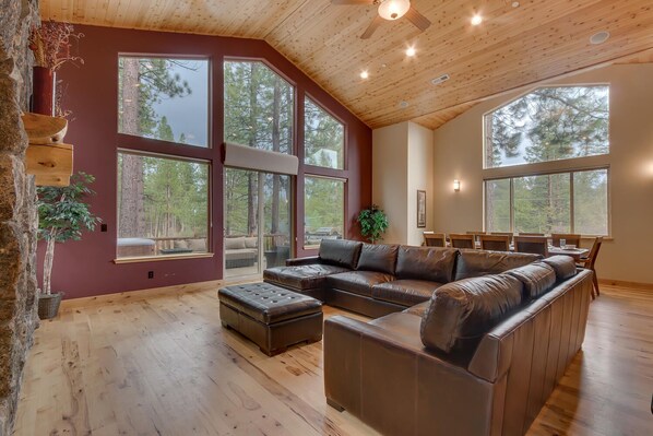 Télévision, cheminée, jeux vidéo, table de tennis de table