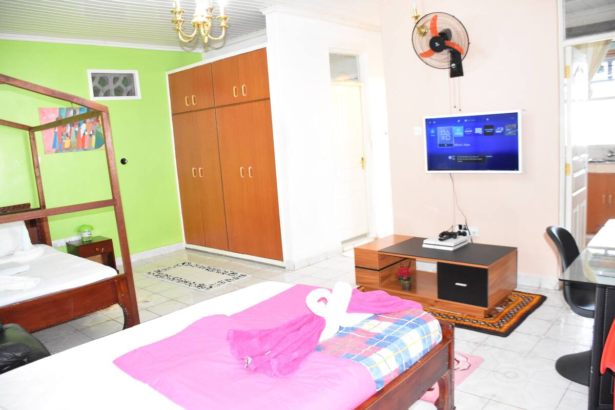 Iron/ironing board, cots/infant beds, free WiFi