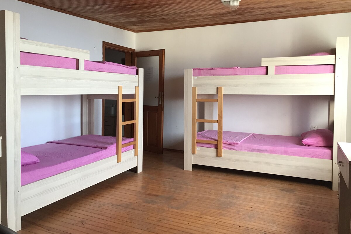 1 bedroom, desk, laptop workspace, rollaway beds