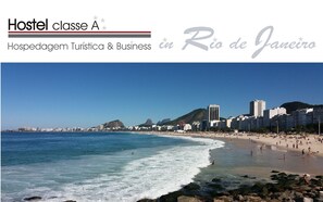 (1) Copacabana Quarto duplo - Hostel classe A | Beach/ocean view