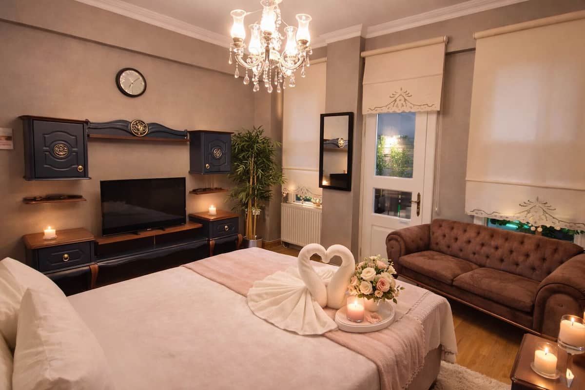 1 chambre, literie de qualité supérieure, fer et planche à repasser