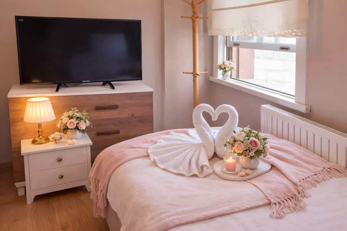 1 chambre, literie de qualité supérieure, fer et planche à repasser