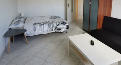 Charming 1 room, kitchen, bathroom of 35 m2 in very quiet residence.