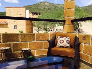 Family Cabin | Terrace/patio - Cabañas Rancho San Jorge (Ezequiel Montes)