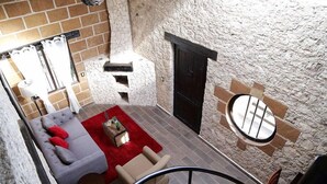 Family Cabin | Living area | 32-inch flat-screen TV with satellite channels, TV - Cabañas Rancho San Jorge (Ezequiel Montes)