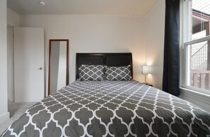 2 bedrooms, desk, iron/ironing board, travel cot