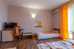 Iron/ironing board, cots/infant beds, free WiFi, bed sheets