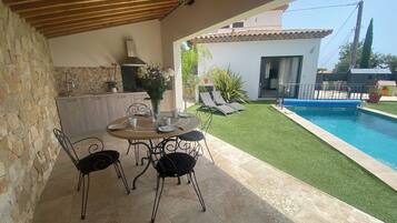 Piscine extérieure, piscine chauffée