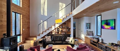 TV, video games, books, music library