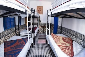 Desk, blackout curtains, free WiFi, bed sheets