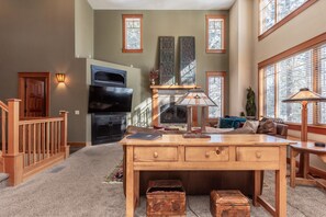 Townhome, 4 Bedrooms (Timbers #1031) | Living area | Flat-screen TV, fireplace, DVD player - Timbers #1031 (Mammoth Lakes)