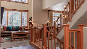 Townhome, 4 Bedrooms (Timbers #1031) | Living area | Flat-screen TV, fireplace, DVD player