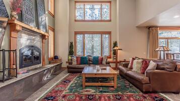 Townhome, 4 Bedrooms (Timbers #1031) | Living area | Flat-screen TV, fireplace, DVD player